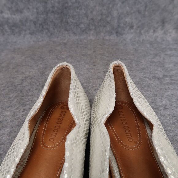 Corso Como Shoes Womens 7 Ballet Flats Fashion Leather Classic Callie Metallic - Picture 13 of 14